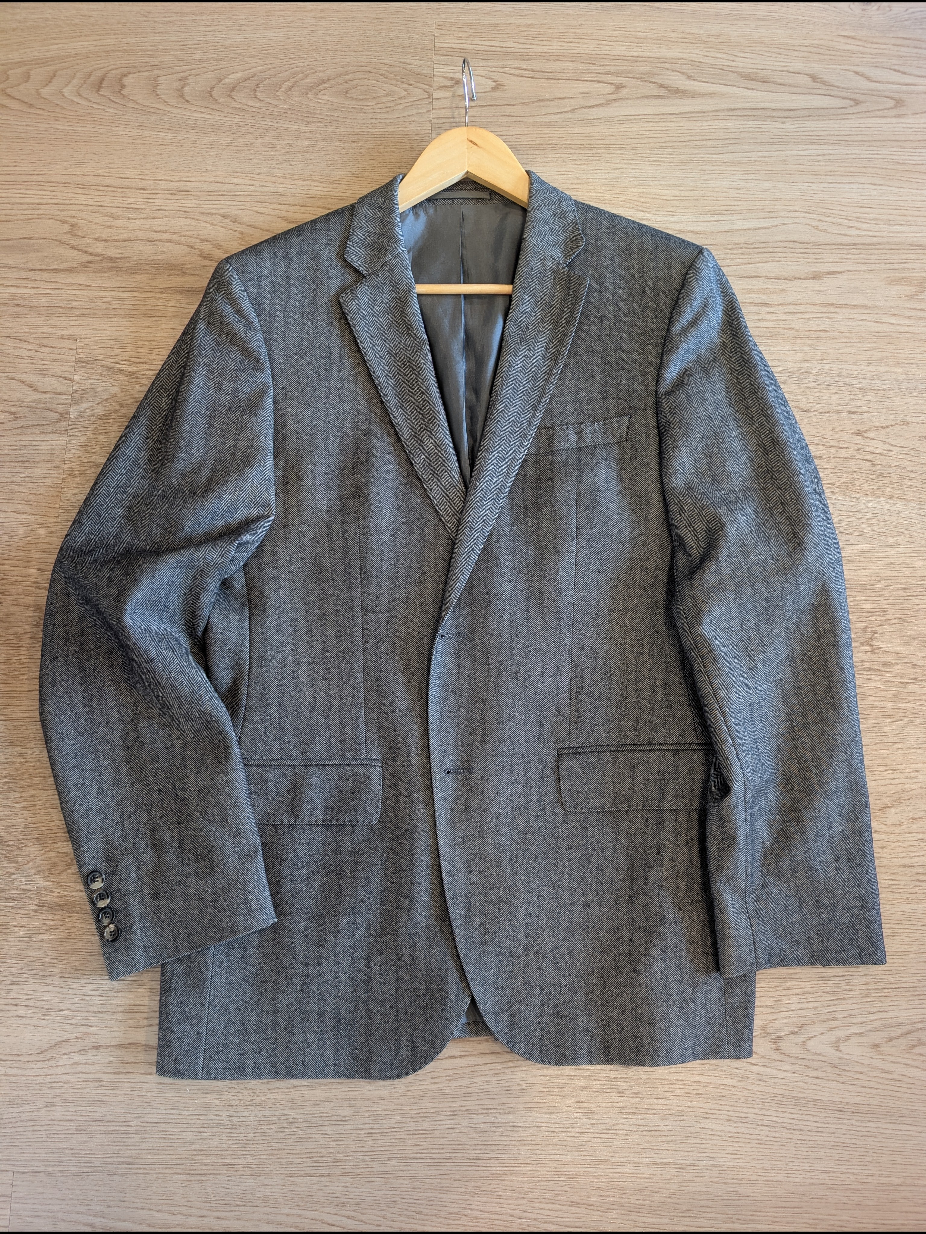 Boss Gray Herringbone Blazer